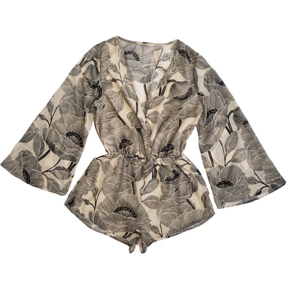 Audrey 3+1  Romper Off White Gold Lurex Size M - Picture 5 of 9